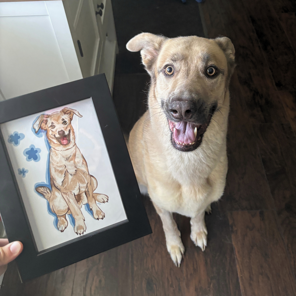 Custom Pet Portrait (Physical Print)