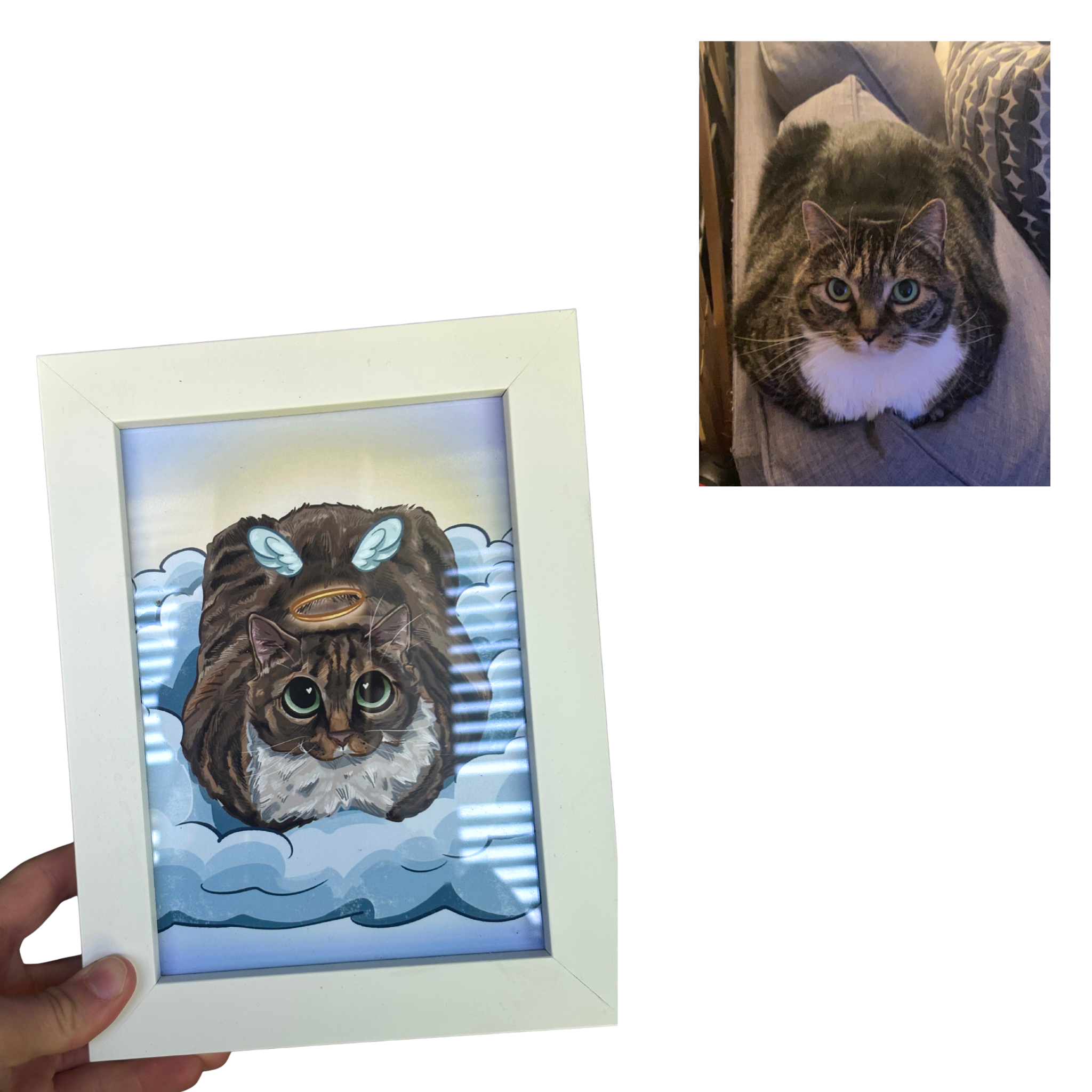 Custom Memorial Pet Portrait (Physical Print)
