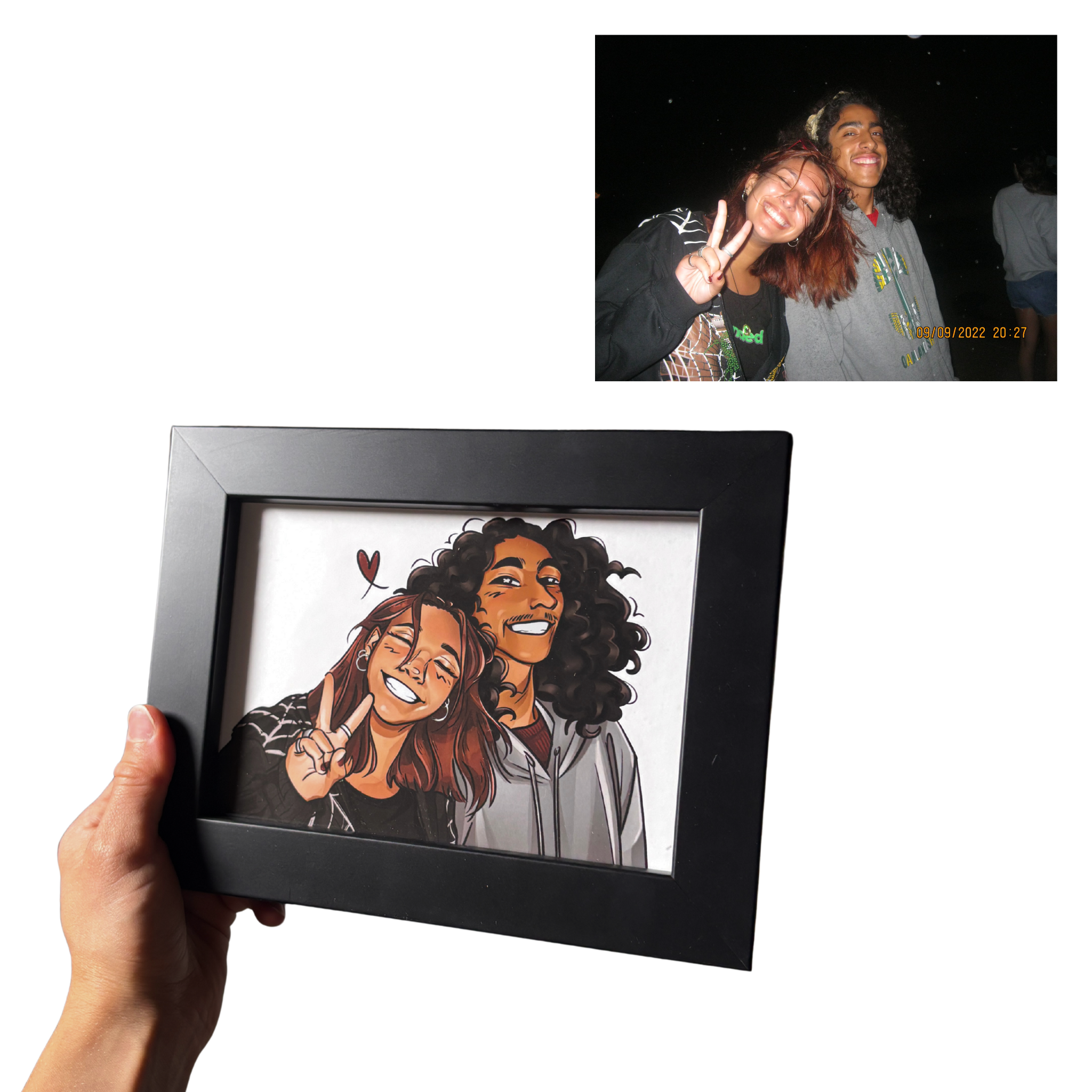 Custom Couple Portrait (Physical Print)