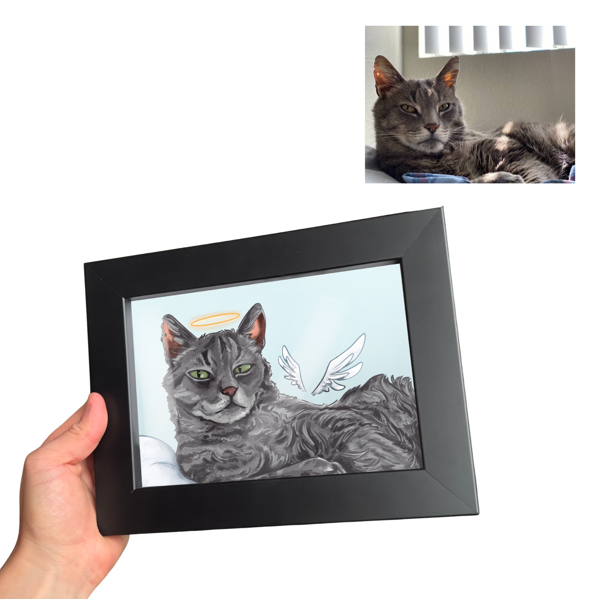 Custom Memorial Pet Portrait (Physical Print)